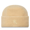 Шапка New Era Borg New York Yankees Cuff Knit Beanie 60580756 Бежов цвят на ниска цена
