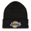 Шапка New Era Essential Cuff Beanie Los Angeles Lakers Hat 60348856 Черен цвят на ниска цена