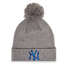 Шапка New Era Infill Bobble Nyy 60364328 Сив цвят на ниска цена