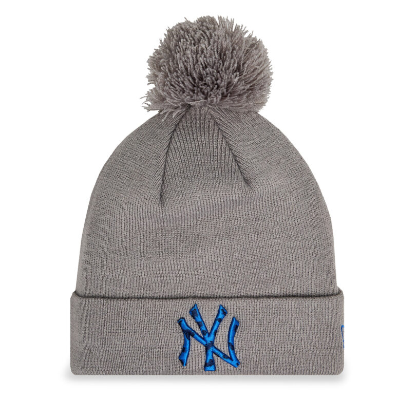Шапка New Era Infill Bobble Nyy 60364328 Сив цвят на ниска цена