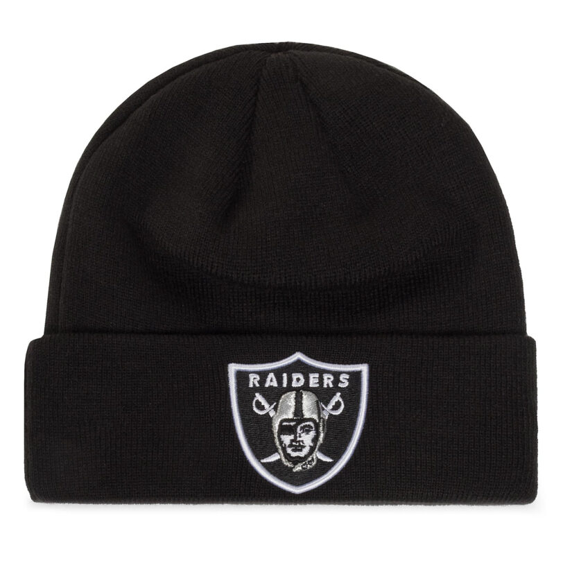Шапка New Era NFL Essential Cuff 12122722 Черен цвят на ниска цена