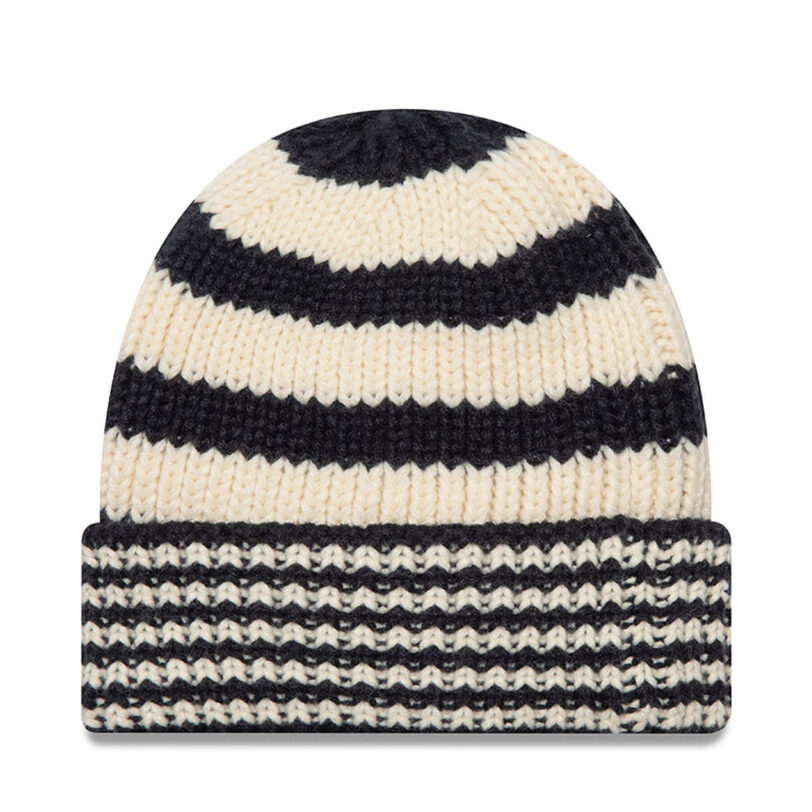 Шапка New Era Ne Stripe Knit Bean 60565460 Черен цвят на ниска цена