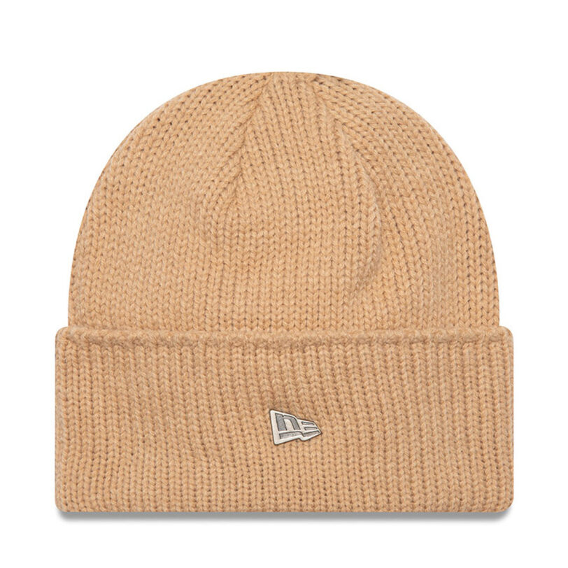Шапка New Era Ne Wide Cuff Beanie 60565427 Бежов цвят на ниска цена