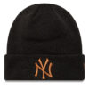Шапка New Era New York Yankees League Essential Cuff Knit Beanie 60580722 Черен цвят на ниска цена