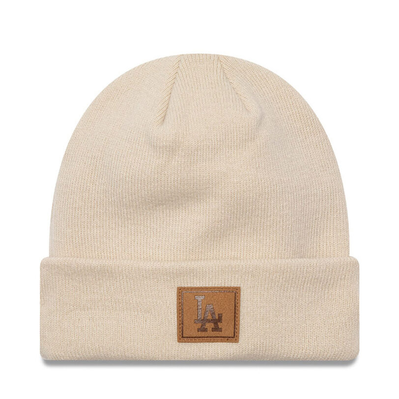 Шапка New Era Team Patch Cuff Bea 60565197 Бежов цвят на ниска цена