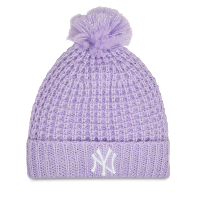 Шапка New Era Wmns Cosy Pom 60364287 Виолетов цвят на ниска цена