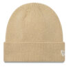 Шапка New Era Wool Cuff Knit Beanie 60424812 Бежов цвят на ниска цена