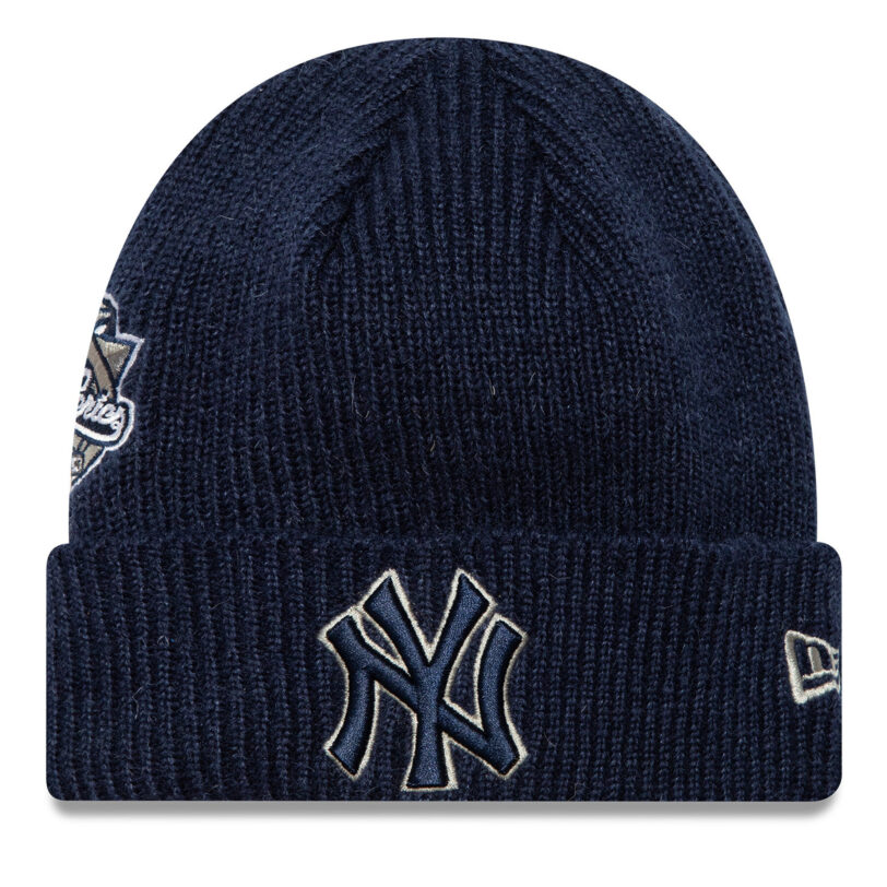 Шапка New Era World Series Patch New York Yankees Cuff Knit Beanie 60580731 Тъмносин цвят на ниска цена