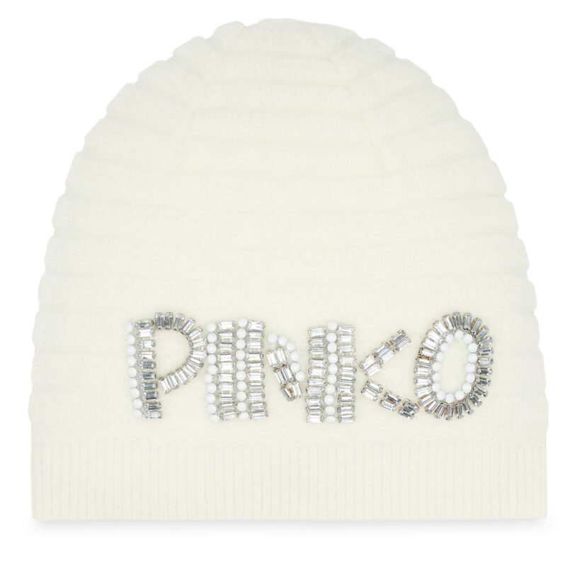 Шапка Pinko Caimano 101570 A117 Бял цвят на ниска цена