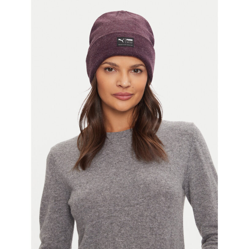 Шапка Puma Archive Heather Beanie 021739 28 Виолетов цвят на ниска цена