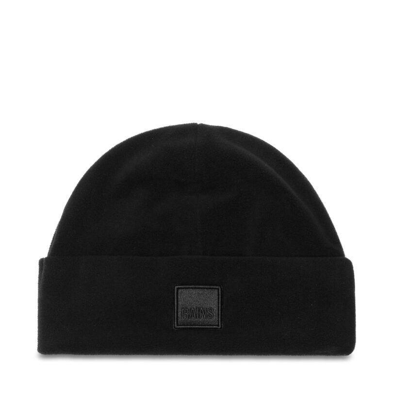 Шапка Rains Fleece Beanie T1 20160 Черен цвят на ниска цена