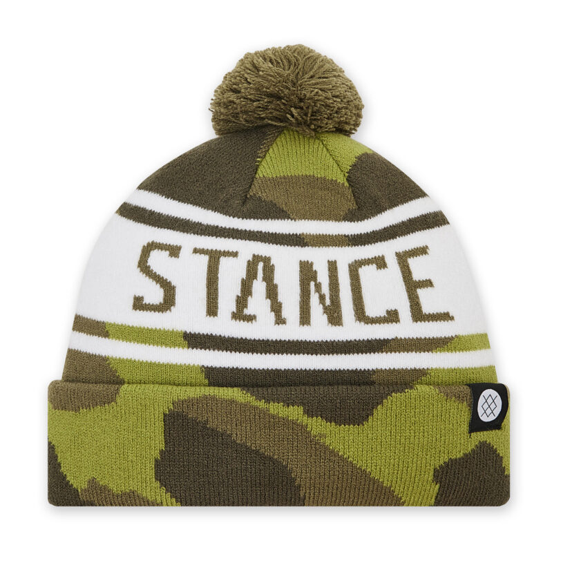 Шапка Stance Og Pom A262D21OG Зелен цвят на ниска цена