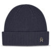 Шапка Tommy Hilfiger Cashmere Chic Beanie AW0AW15321 Тъмносин цвят на ниска цена