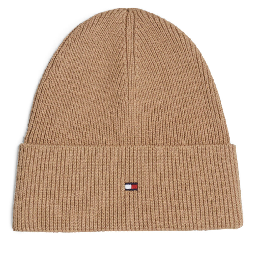 Шапка Tommy Hilfiger Essential AW0AW16637 Бежов цвят на ниска цена