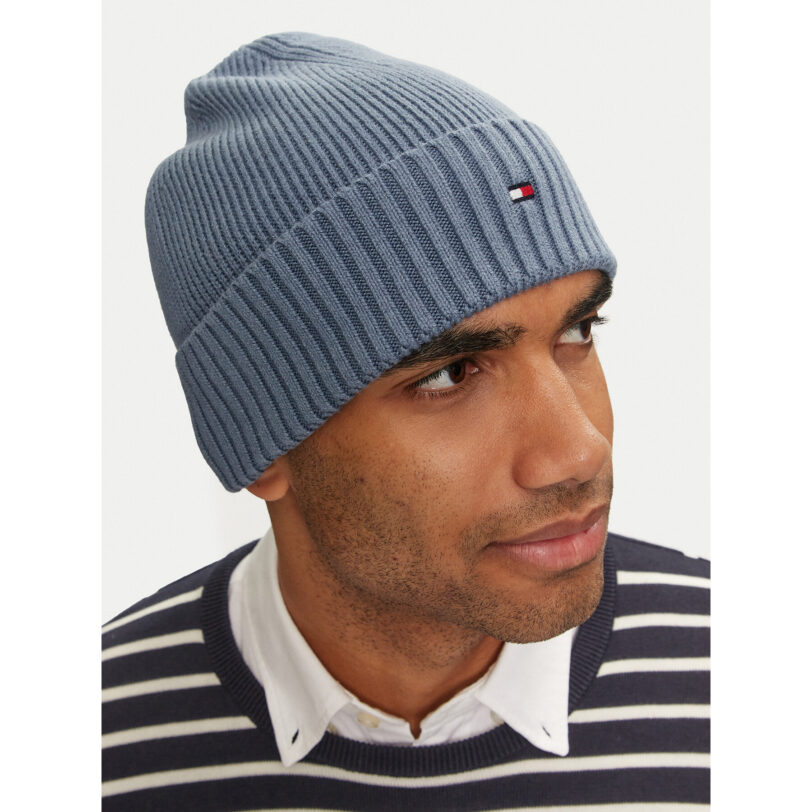 Шапка Tommy Hilfiger Flag AM0AM12796 Син цвят на ниска цена