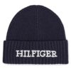 Шапка Tommy Hilfiger Monotype Beanie AM0AM11737 Тъмносин цвят на ниска цена