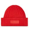 Шапка Tommy Hilfiger Tommy Twist Beanie AW0AW15325 Оранжев цвят на ниска цена
