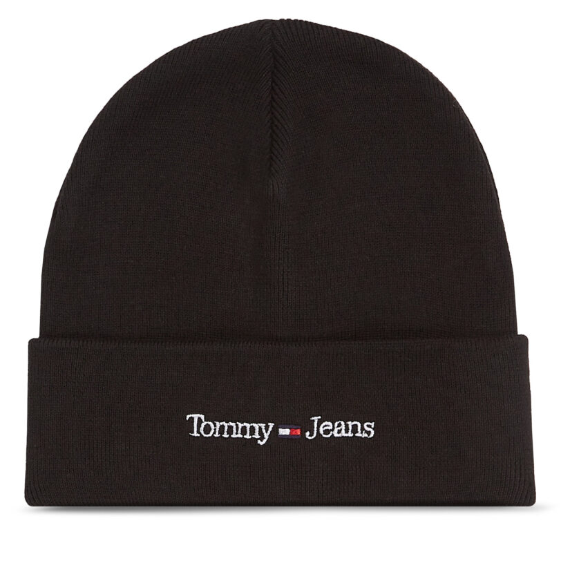 Шапка Tommy Jeans AM0AM11340 Черен цвят на ниска цена