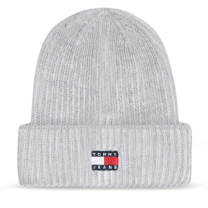 Шапка Tommy Jeans AW0AW16785 Сив цвят на ниска цена