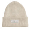 Шапка Tommy Jeans Tjw Linear Beanie AW0AW17913 Екрю цвят на ниска цена