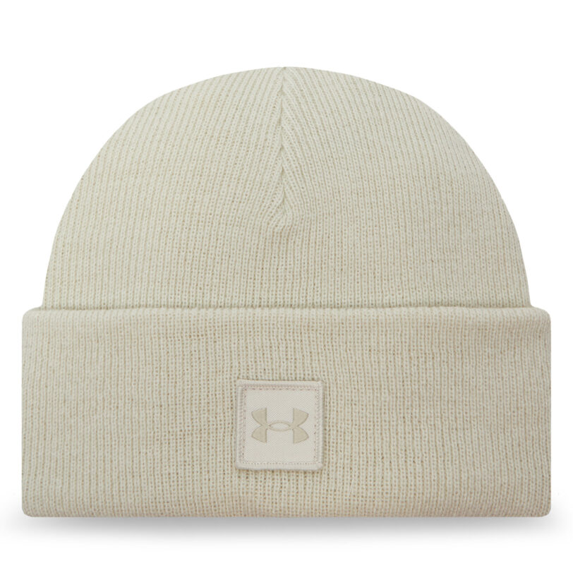 Шапка Under Armour UA Halftime Shallow Cuff 1379990-110 Екрю цвят на ниска цена