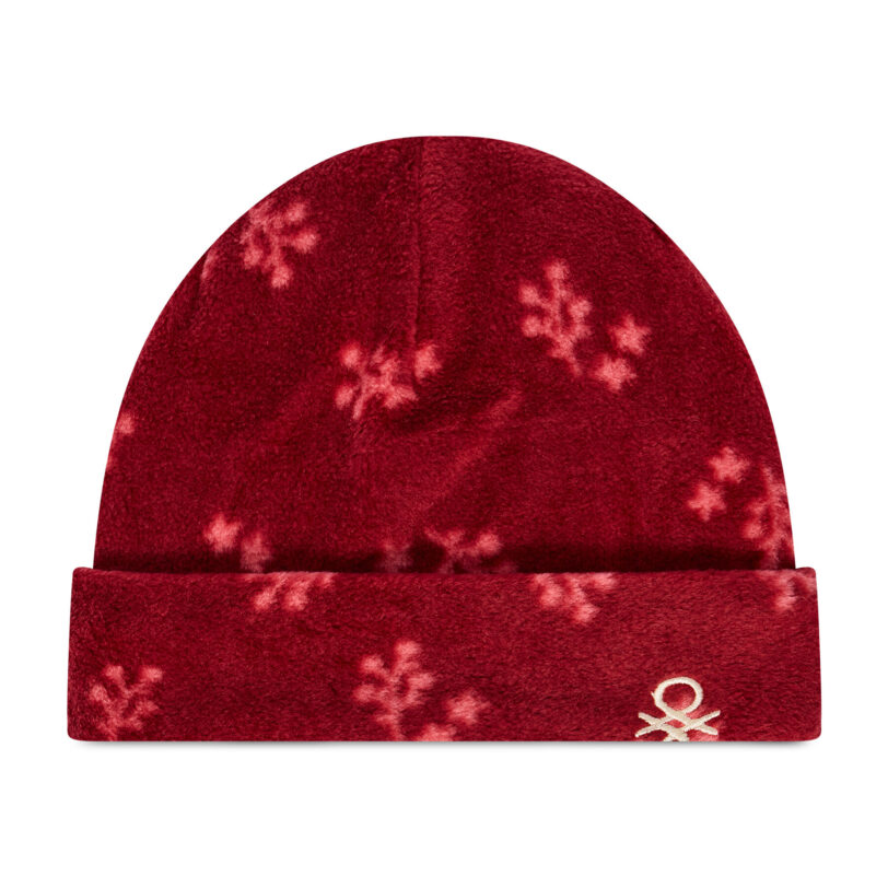 Шапка United Colors Of Benetton Basic Winter Kg 6U87B42EQ Червен цвят на ниска цена