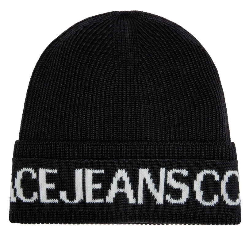 Шапка Versace Jeans Couture 75VAZK40 Черен цвят на ниска цена
