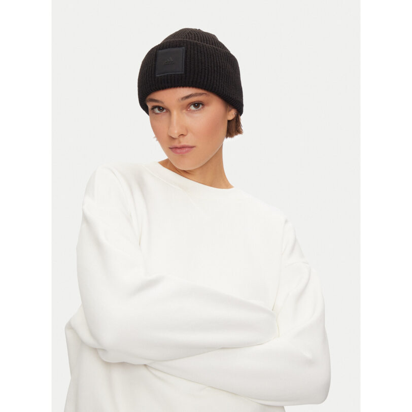 Шапка adidas Cuffed Beanie IY5255 Черен цвят на ниска цена