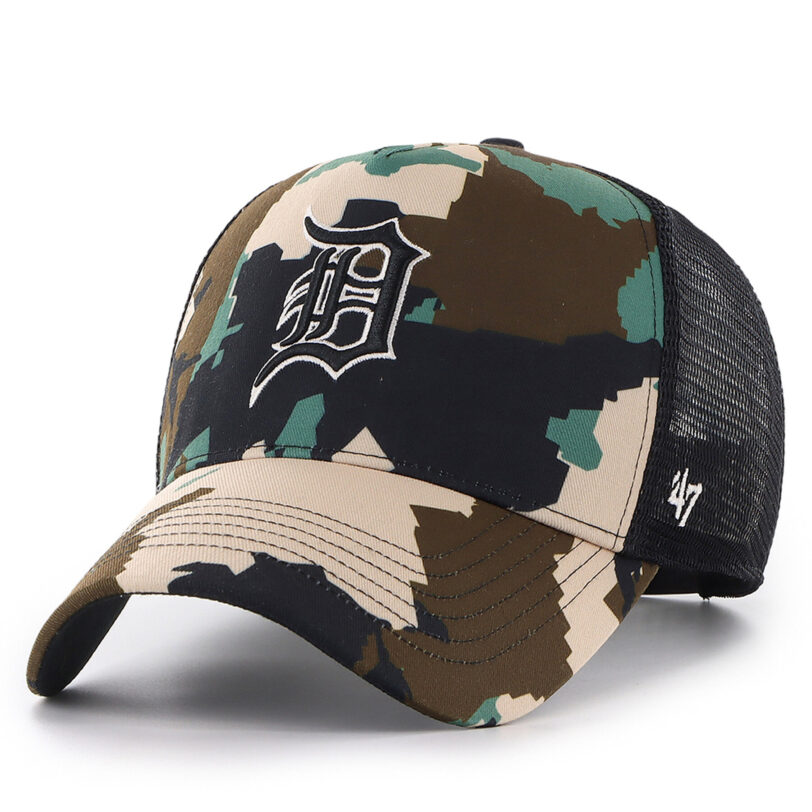 Шапка с козирка 47 Brand MLB Detroit Tigers Digital Star ’47 OFFSIDE B-DGTSO09PTP Кафяв цвят на ниска цена