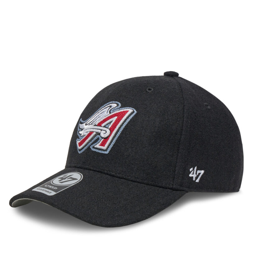 Шапка с козирка 47 Brand MLB Los Angeles Dodgers BCPTN-CHSMS04WIP Черен цвят на ниска цена
