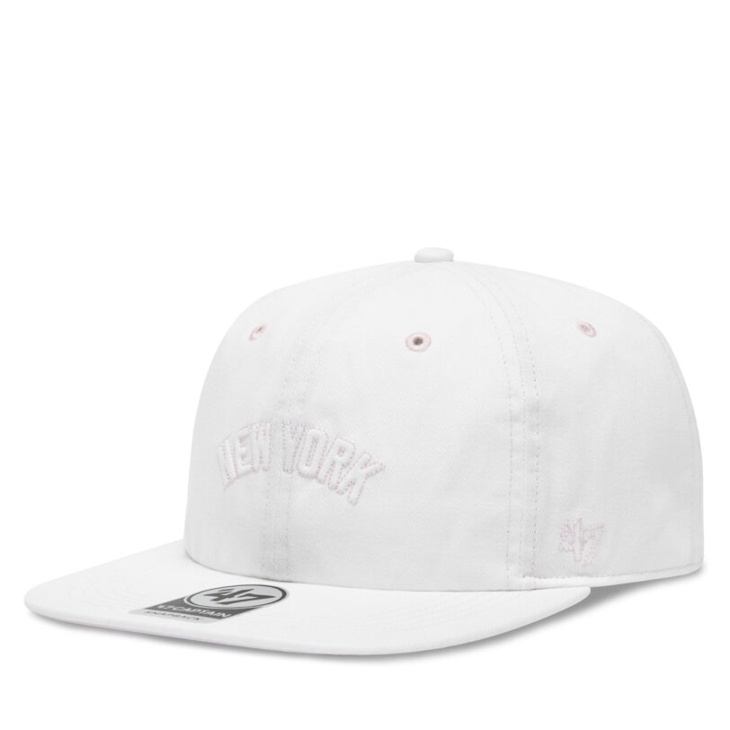 Шапка с козирка 47 Brand ) MLB New York Yankees In The Clouds ’47 CAPTAIN RL B-ITCRL17GWP Бял цвят на ниска цена