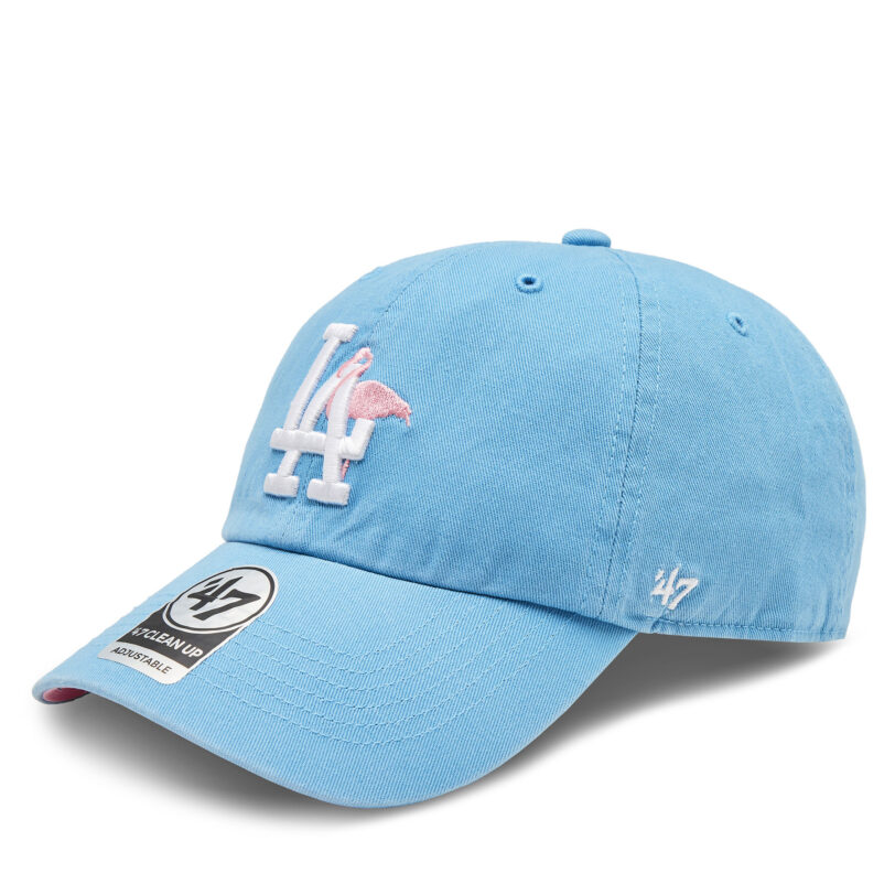 Шапка с козирка 47 Brand Mlb Los Angeles Dodgers Icon Alt ’47 Clean Up B-ICACL12GWS-CO Син цвят на ниска цена