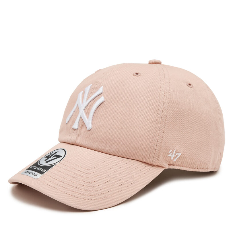 Шапка с козирка 47 Brand Mlb New York Yankees '47 Clean Up W/ No Loop Label B-NLRGW17GWS-DVA Оранжев цвят на ниска цена