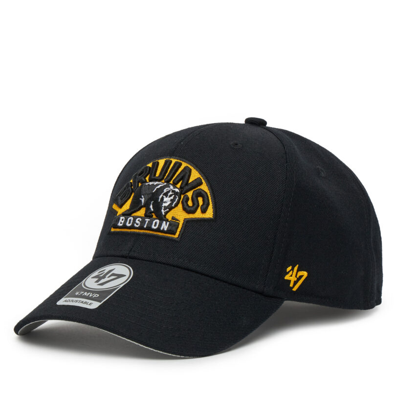 Шапка с козирка 47 Brand NHL Boston Bruins H-MVP01WBV Черен цвят на ниска цена