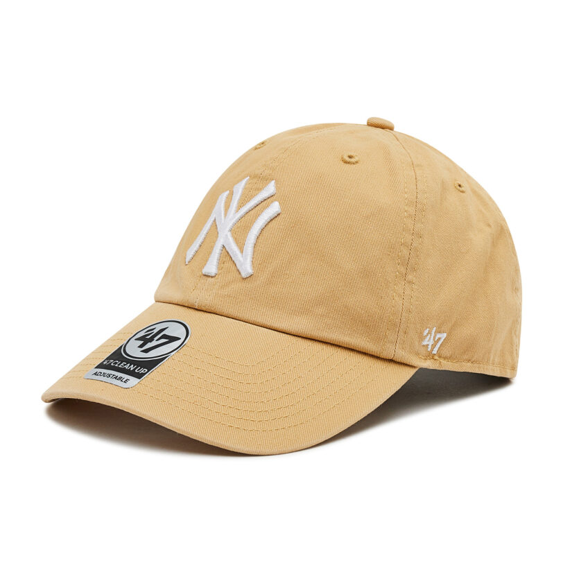 Шапка с козирка 47 Brand New York Yankees Clean Up B-RGW17GWS-LT Кафяв цвят на ниска цена