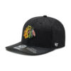 Шапка с козирка 47 Brand Nhl Chicago Blackhawks H-CLZOE04WBP-BKB Черен цвят на ниска цена
