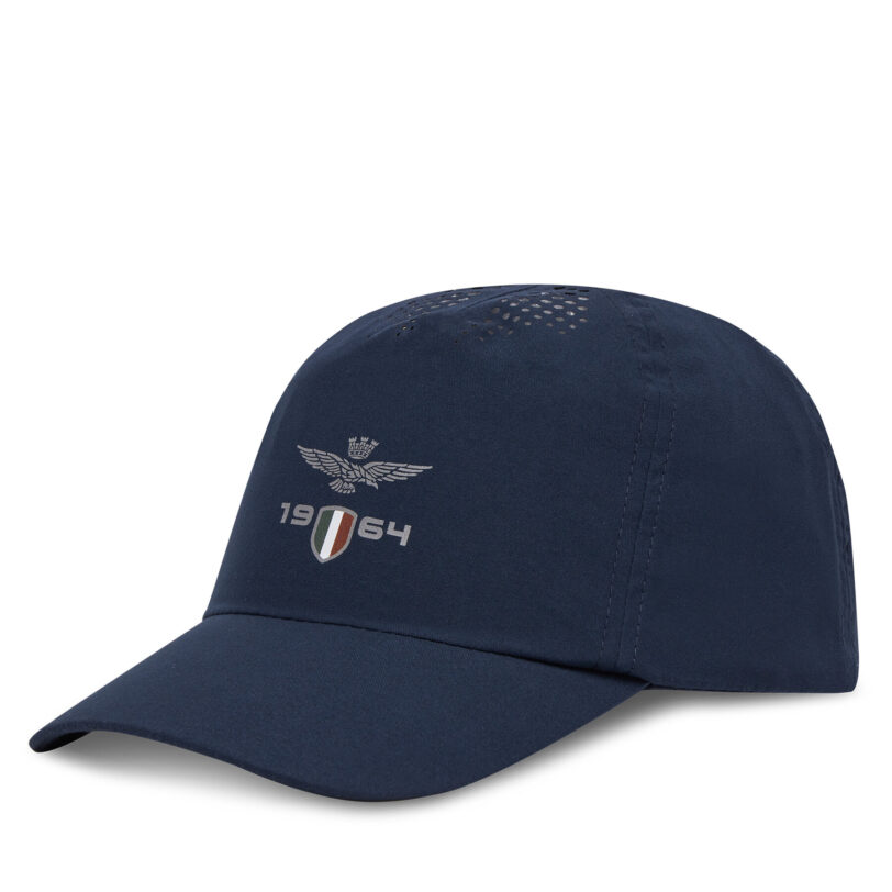 Шапка с козирка Aeronautica Militare 251HA1199CT3495 Тъмносин цвят на ниска цена