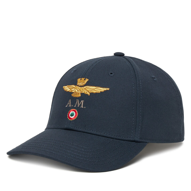 Шапка с козирка Aeronautica Militare 252HA1100UCT02848 Тъмносин цвят на ниска цена