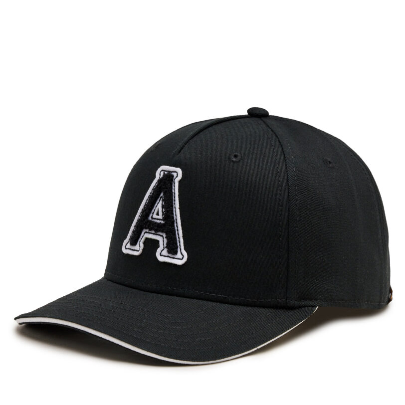 Шапка с козирка Alpha Industries College 146901 Черен цвят на ниска цена