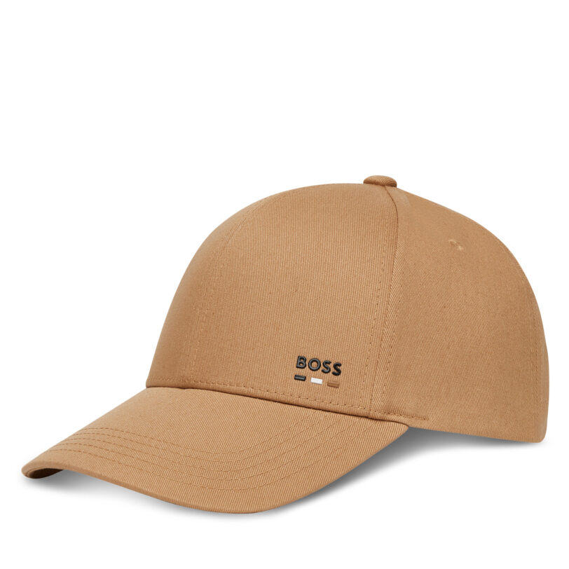 Шапка с козирка BOSS Zed 50539428 Бежов цвят на ниска цена