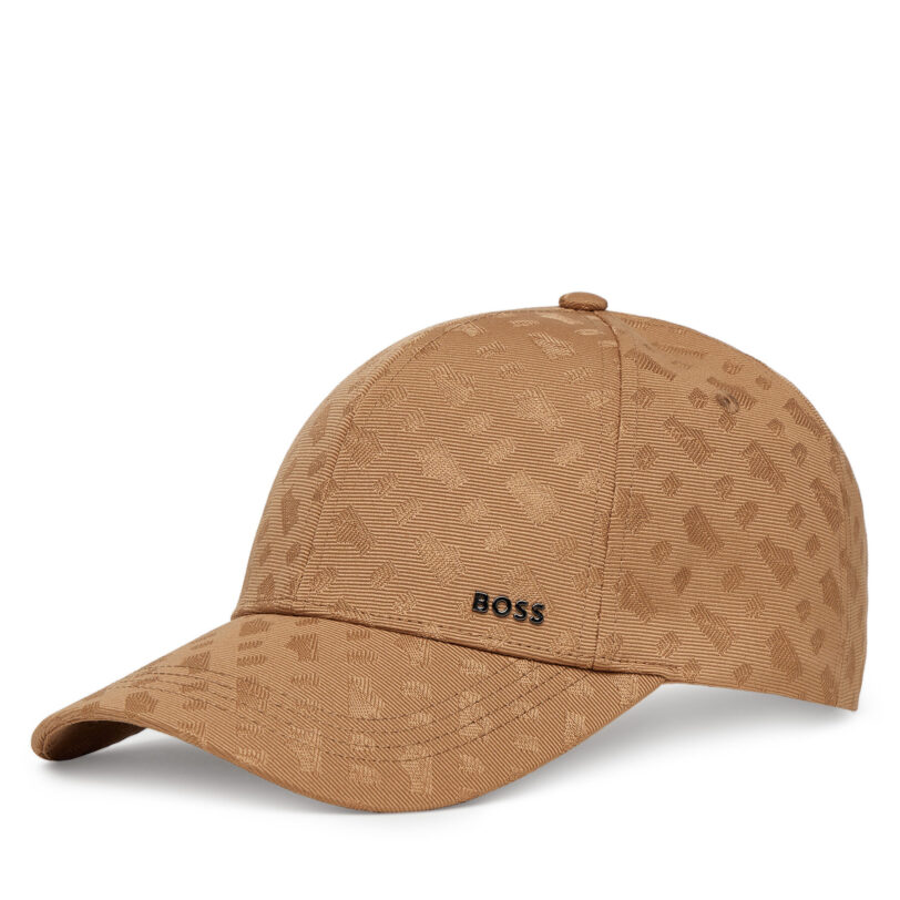 Шапка с козирка BOSS Zed 50544405 Бежов цвят на ниска цена