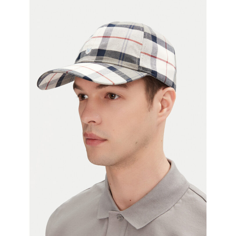 Шапка с козирка Barbour Tartan MHA0617TN40 Бежов цвят на ниска цена