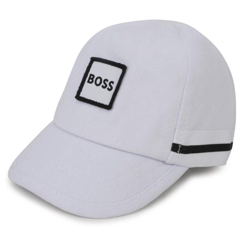 Шапка с козирка Boss J91138 Бял цвят на ниска цена