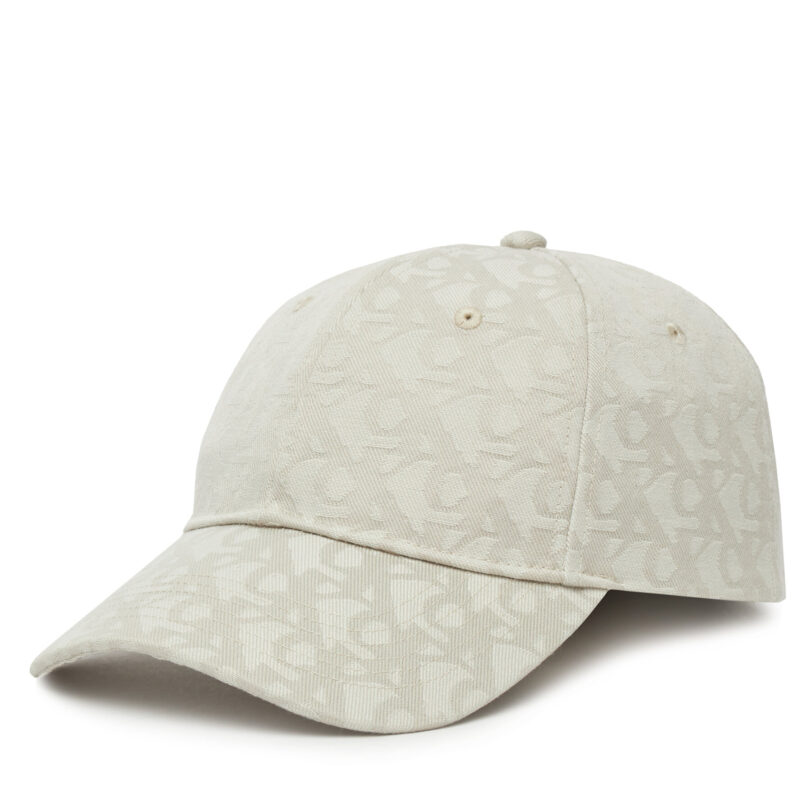 Шапка с козирка Calvin Klein Aop 6 Panel Baseball Cap LV04K5058G Бежов цвят на ниска цена