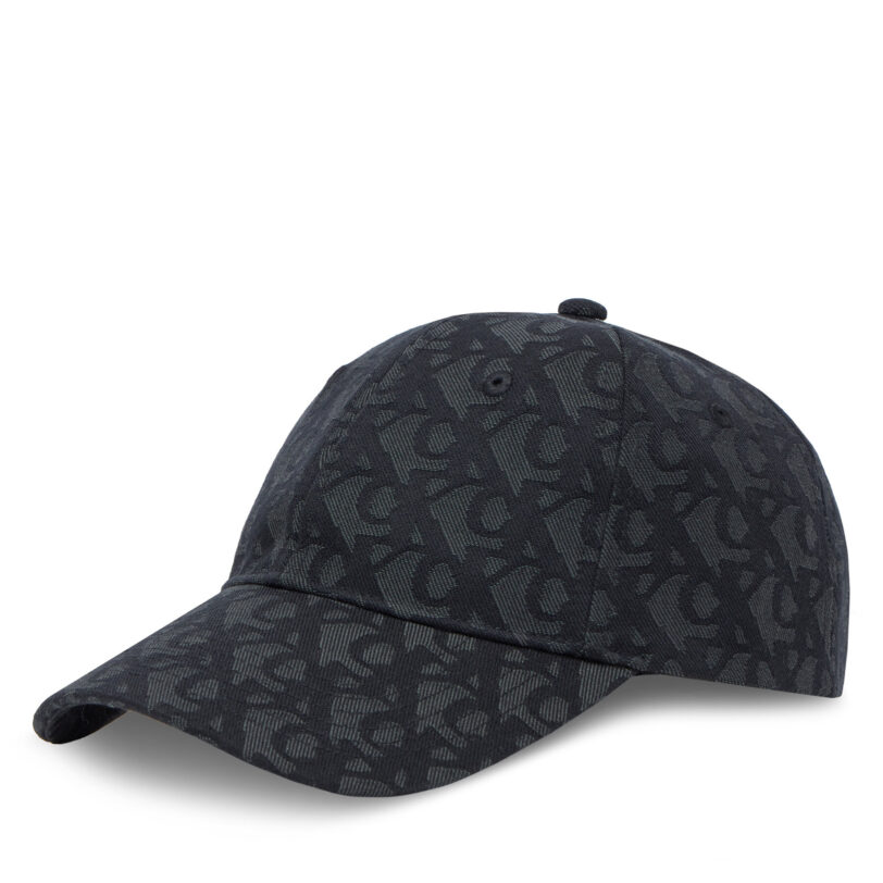 Шапка с козирка Calvin Klein Aop 6 Panel Baseball Cap LV04K5058G Черен цвят на ниска цена