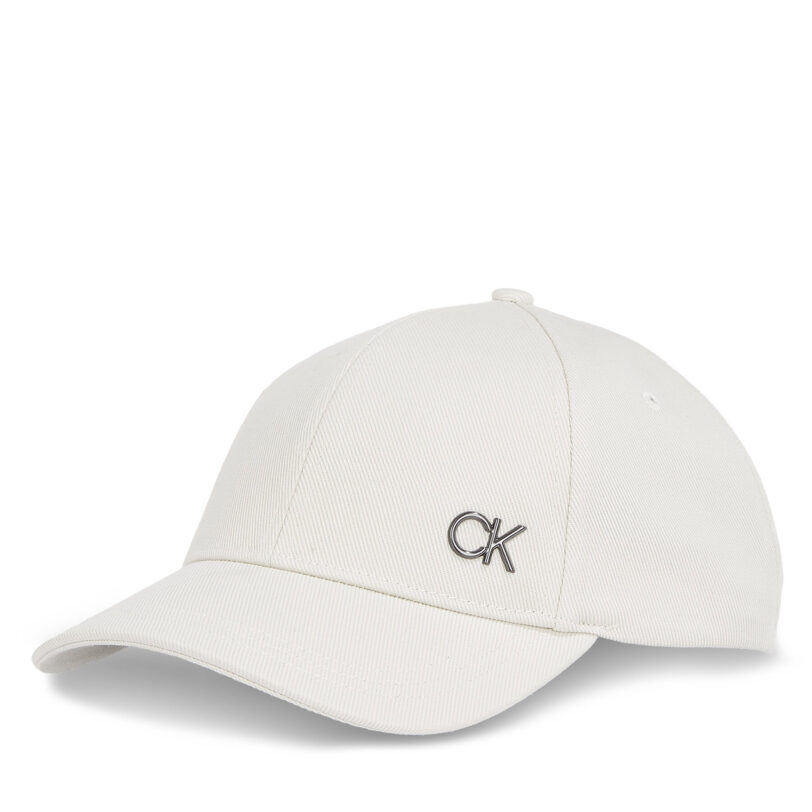 Шапка с козирка Calvin Klein Bombed Metal K50K512349 Екрю цвят на ниска цена