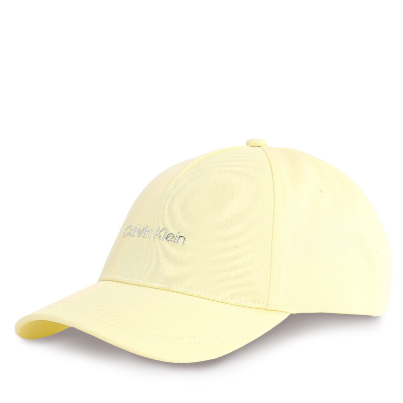 Шапка с козирка Calvin Klein Ck Must Tpu Logo Cap K60K610525 Жълт цвят на ниска цена
