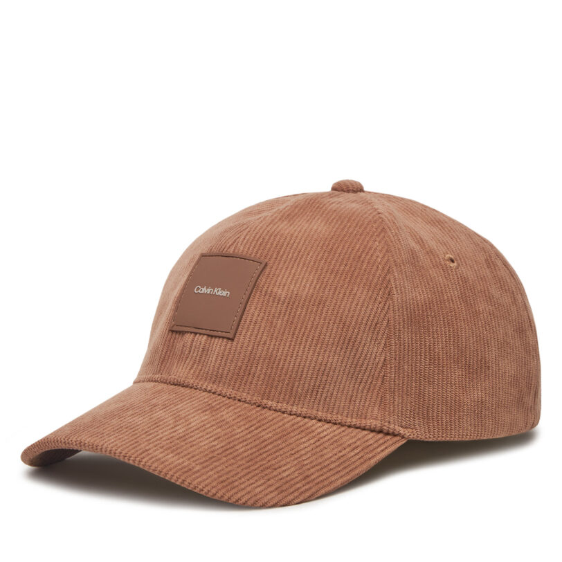 Шапка с козирка Calvin Klein Corduroy K50K512612 Бежов цвят на ниска цена