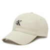 Шапка с козирка Calvin Klein Jeans Embroidered Monogram Cap LV04K5024G Бял цвят на ниска цена