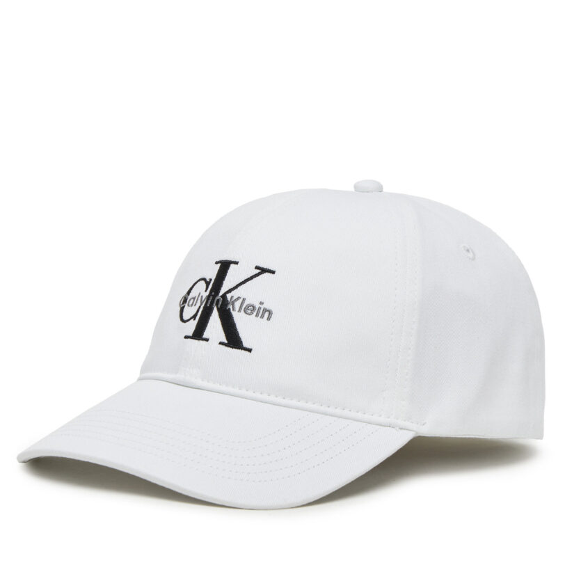 Шапка с козирка Calvin Klein Jeans LV04G5004G Бял цвят на ниска цена